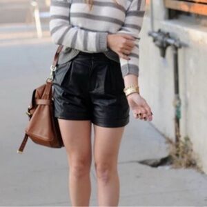 Club Monaco Rey Lambskin Shorts